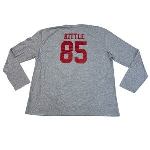 San Francisco 49ers Fanatics Men’s #85 George Kittle Gray Tee T-Shirt 4XL NWT